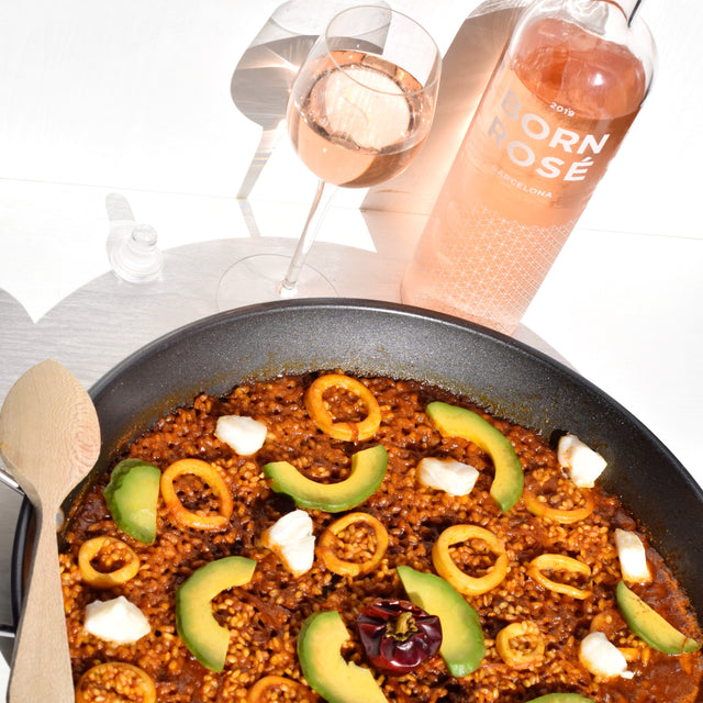 Coconut Water-Cod Paella: Chef Andrea Vicens Irresistible Recipe for BORN ROSÉ