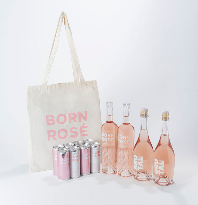 PACK ROSÉ LOVERS: Rosé, Brutal, canned Rosé & Bubbles & tote bag (Organic Rosé)