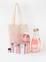 PACK ROSÉ LOVERS: Rosé, Brut, canned Rosé & Bubbles, tote bag & bottle cap (Organic Rosé)